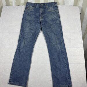 Armani Jeans Straight Leg Jeans Mens Blue Denim 5-Pockets Comfort Classic 36